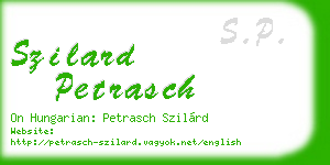 szilard petrasch business card